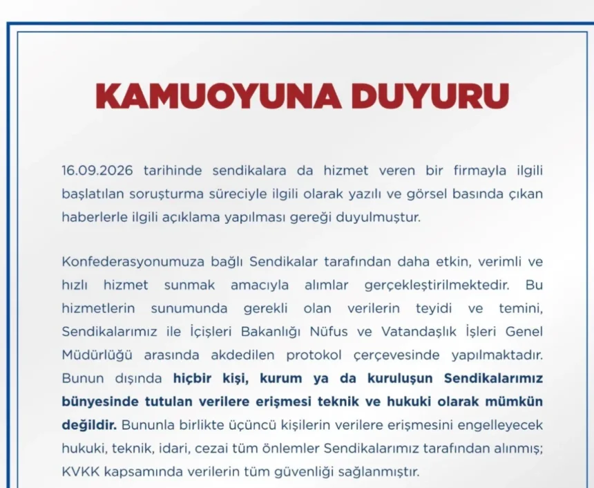 Memur-Sen yazılım firması soruşturmasına ilişkin açıklama yaptı
