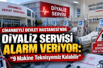 Cihanbeyli Devlet Hastanesi diyalizinde 9 makine teknisyensiz kalma riski
