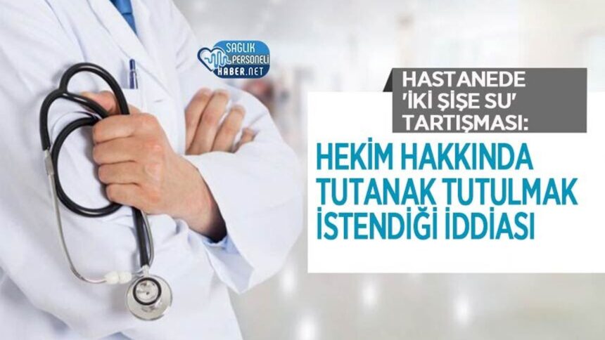 Hastanede iki şişe su tartışması: Hekim için tutanak tutulması iddiası