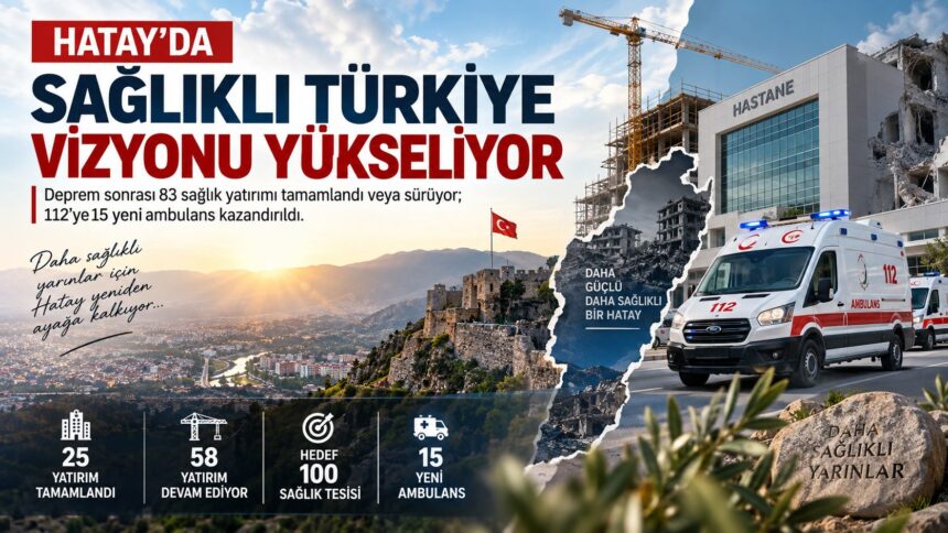 Deprem sonrası 83 sağlık yatırımı bitti ya sürer; 112'ye 15 yeni ambulans