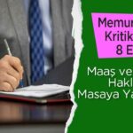 8 Ekim'de memur maaşı ve özlük hakları görüşmeye alınacak