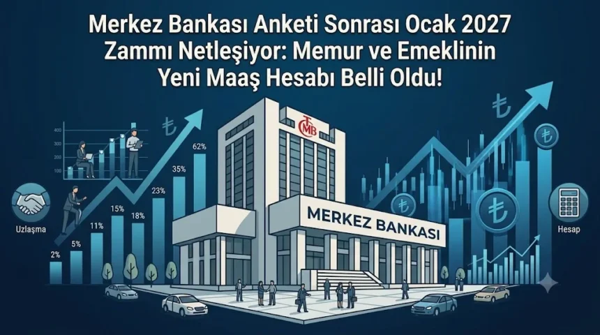 Ocak 2027 zammı netleşti: MB anketinde memur ve emekli maaş hesabı belli
