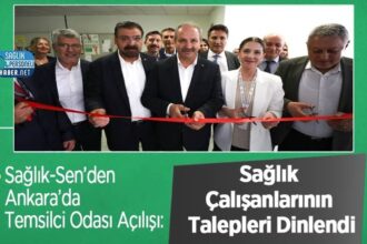 Ankara'da Sağlık-Sen temsilci odasını açtı, çalışan talepleri dinlendi