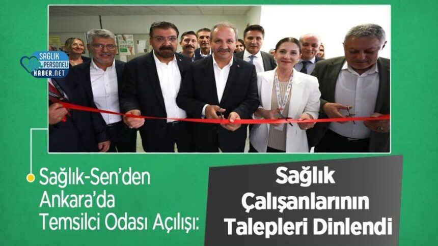 Ankara'da Sağlık-Sen temsilci odasını açtı, çalışan talepleri dinlendi