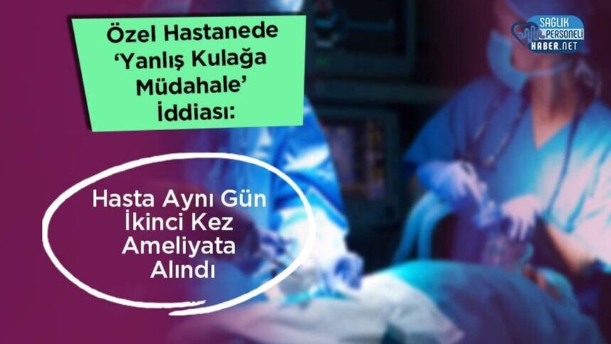 Aynı gün ikinci ameliyat: özel hastanede yanlış kulağa müdahale iddiası