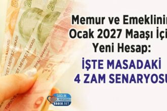 Masada 4 zam senaryosu: Ocak 2027 memur ve emekli maaş hesabı