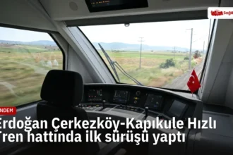 Çerkezköy-Kapıkule hızlı treninde Erdoğan ilk sürüşü gerçekleştirdi